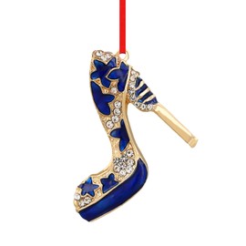 D24TIME High Heel Shoe Christmas Ornaments-Blue Christmas Ornaments 2024 for Christmas Tree Decorations High Heel Ideas for Women Teen Girl Sisters Mom Bestie Girlfriend Xmas Decor