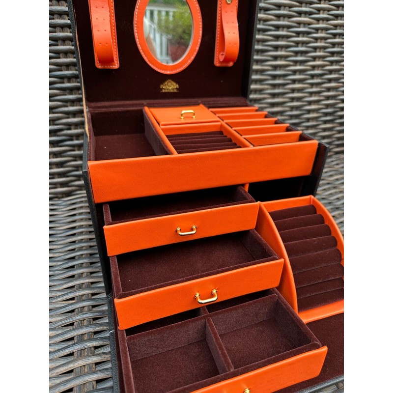 Harlembling Leather Full Size Home Jewelry Box Case