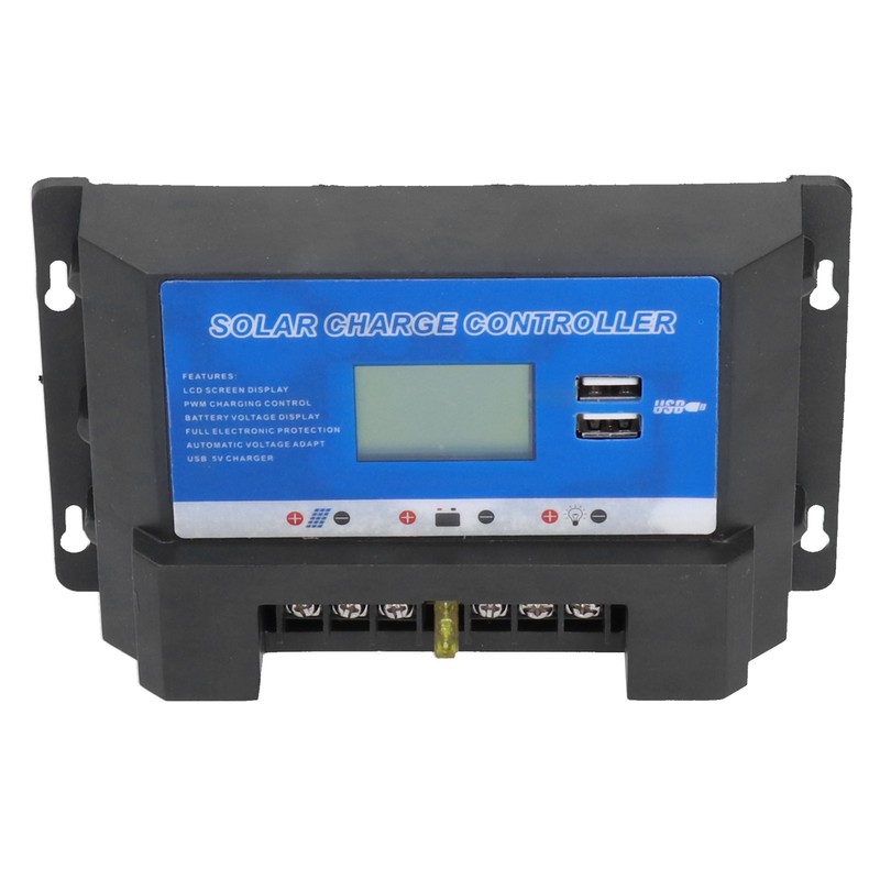 Solar Charge Controller LCD Display Dual Usb Interface Durable Solar