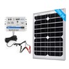 ACOPOWER 12V 20W 5A Solar Charge Kit,20W Monocrystalline Solar Panel