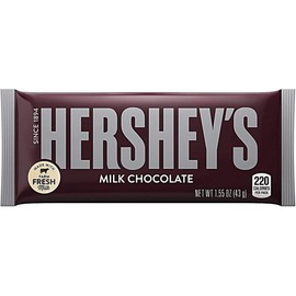 HERSHEY'S Milk Chocolate Candy, Bulk, Individually Wrapped, Gluten Free, 1.55
