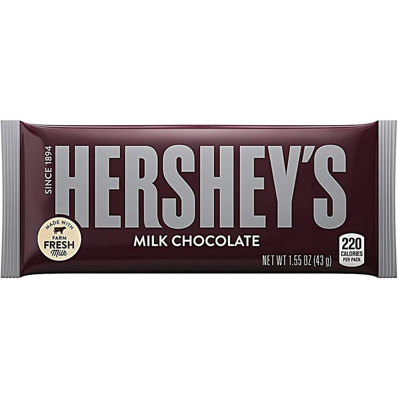 HERSHEY'S Milk Chocolate Candy, Bulk, Individually Wrapped, Gluten Free, 1.55