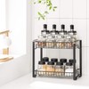 SONGMICS 2 Tier Kitchen Rack Metal Spice Rack with Plastic