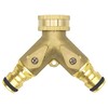 VARIOSAN 13149 Push-fit Y-Splitter with Stopcocks 3/4 Inch Brass Blank