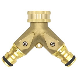 VARIOSAN 13149 Push-fit Y-Splitter with Stopcocks 3/4 Inch Brass Blank