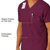 WonderWink W123 Men’s V-Neck Scrub Top — Wine, Medium