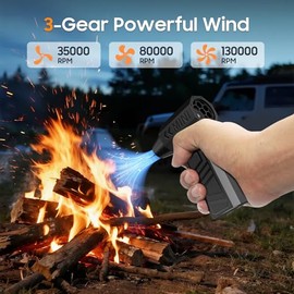 Compressed Air Duster, 130,000RPM Super Power Electric Air Duster, 3-Gear Adjustable Mini Blower, Replacing Compressed Air Cans, Dust Blower for Car, 