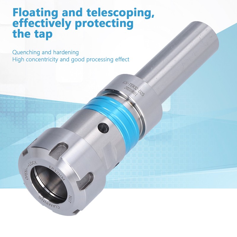 Collet Chuck Holder Floating Tapping Tool Extension Rod Straight Shank