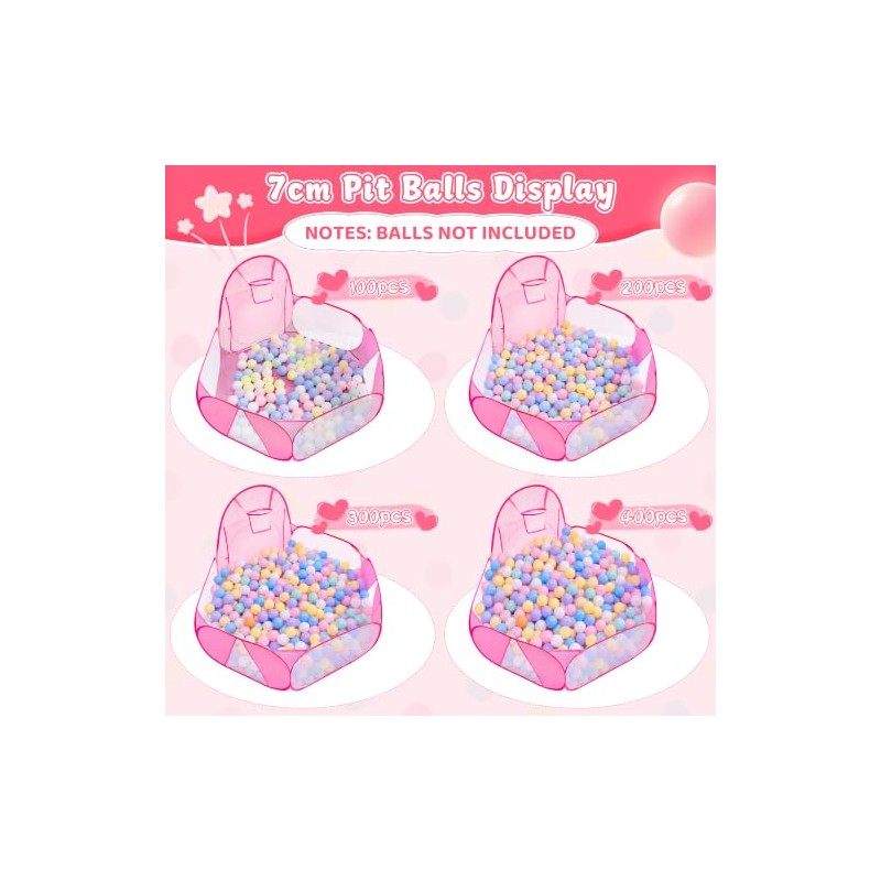 Eocolz Alberca de bolas grande para niños, tienda de bolas