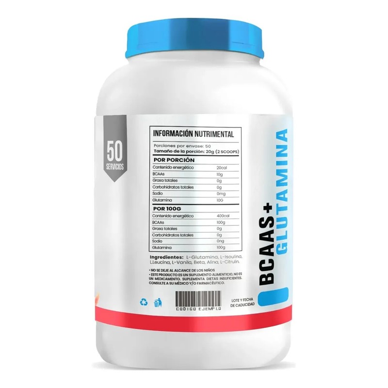Aminoácidos Bcaas Glutamina D-mon 1kg Varios Sabores