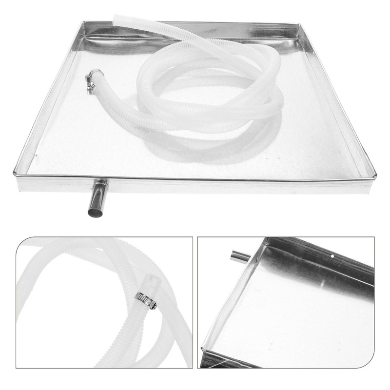 Mikikit Air Conditioner Drip Pan, Portable AC Drip Pan Stainless