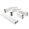 Unbranded Universal 2.5" 63mm Aluminum Turbo Intercooler Pipe Kit +Clamp+Brushed