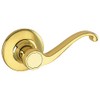 Design House Scroll Dummy Door Lever, Polished Brass, 6.375 in