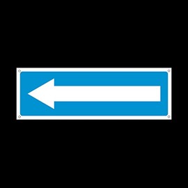 Blue Arrow Plastic Sign with 4 Pre-Drilled Holes - Directional Arrow