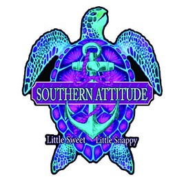 Snappy Turtle Color Decal Sticker Car Window Wall Art Decor Doors Helmet Truck Motorcycle Note Book Phone Laptop Glass (5x3.5 inches)