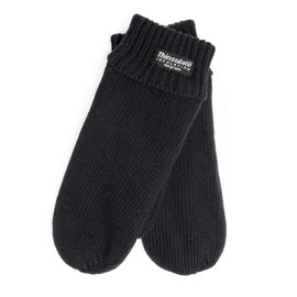 EEM Women's Winter Gloves, Mittens, 100% Soft Wool, Thinsulate Thermal Lining, black
