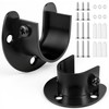 FIRJOY 2Pcs Heavy Duty Stainless Steel Closet Rod Bracket Holder