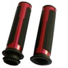 MotorToGo Red CNC Aluminum 7/8" 22mm Handlebar Grips with Throttle