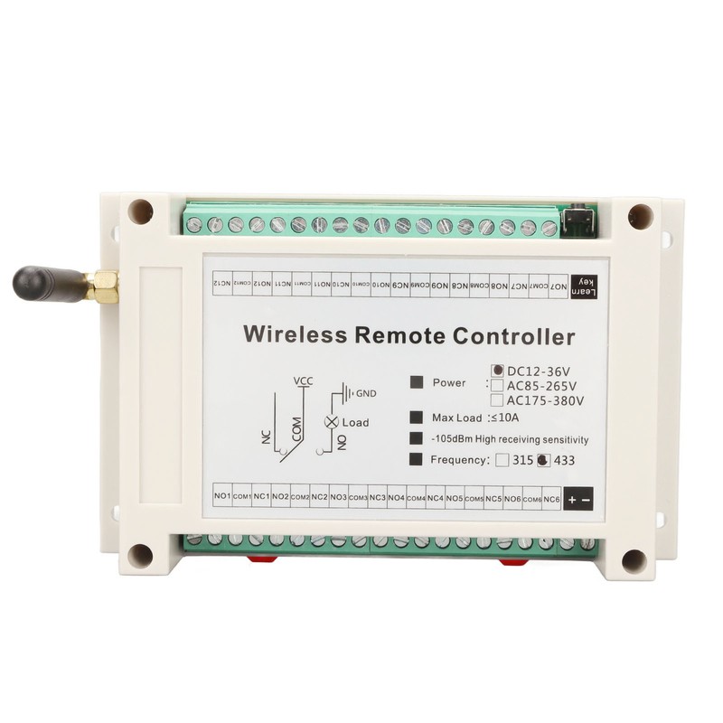 Wireless Remote Control System 12 Channel RF 10A Relay Receiver