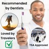 ALAZCO Comfort Hold Travel Toothbrush On The Go Folding Medium