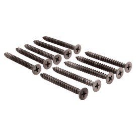 CRL Polished Nickel #10 x 2" Wall Mounting Flat Head Phillips Sheet Metal Screw - Package