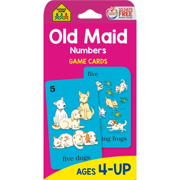 School Zone - Old Maid Numbers Game Cards - Ages