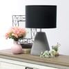 Simple Designs LT2059-BLK Pinnacle Concrete Table Lamp, Black