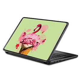 Universal Fit MightySkins Skin Compatible with Any 13" Screen Laptop - Flamingo Ice Cream | Protective, Durable, and Unique Vinyl Decal wrap Cover | Easy to Apply, Remove | Made in The USA