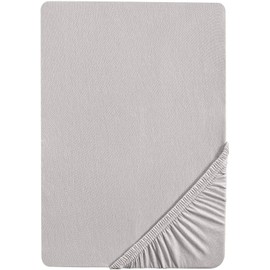 roba Lil Planet Fitted Sheet, 60 x 120 - 70 x 140 cm, Baby Bed Sheet for Children's Mattresses, Organic Cotton, GOTS and Oeko-Tex Standard 100, Grey