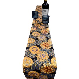 Shinsendo Kimono Table Runner, Japanese Hospitality, Japanese Table Coordination, 70.9 x 7.9 inches (180 x 20 cm) (Genroku, 180 x 20 cm)