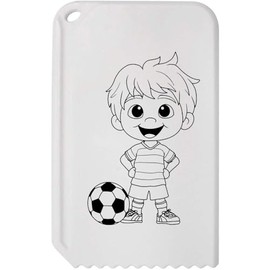 Azeeda 'Football Player Boy' Plastic Ice Scraper (IC00040671)
