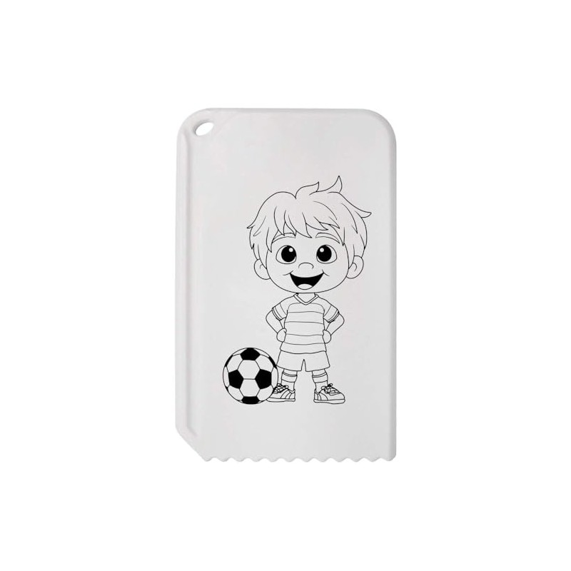 Azeeda 'Football Player Boy' Plastic Ice Scraper (IC00040671)
