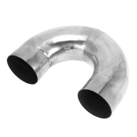 Motoforti 2.5" OD 180 Degree U-Bend Mandrel Exhaust Tube Car Exhaust Pipe Mandrel Bend DIY Custom Tubing Pipe 3.94" Leg Length T304 Stainless Steel Silver Tone