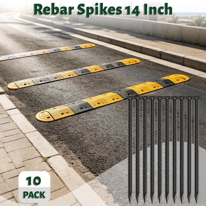 14 Inch Rebar Stakes 1/2" Heavy Duty Ground Anchors for
