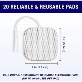Dr. Ho 20 Pads Package.   TENS Electrodes Pads 2”x2”   Can Be Used With Dr Ho’s Device
