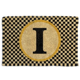 MACKENZIE-CHILDS Monogrammed Entrance Mat, Monogram Welcome Mat, Indoor/Outdoor Front-Door Mat, I