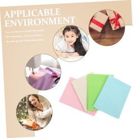 TEHAUX 4pcs Needlework Fabric Cotton Linen Embroidery Cloth for Craft Projects Versatile Use for Cross Hand Machine Embroidery Light Grey Soft