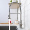 Friho Brushed Nickel Kitchen Faucets with Pull Down Sprayer, Stainless