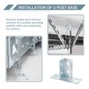 LAICCUM 4 Pack Strut Post Bases for Single Channel 1