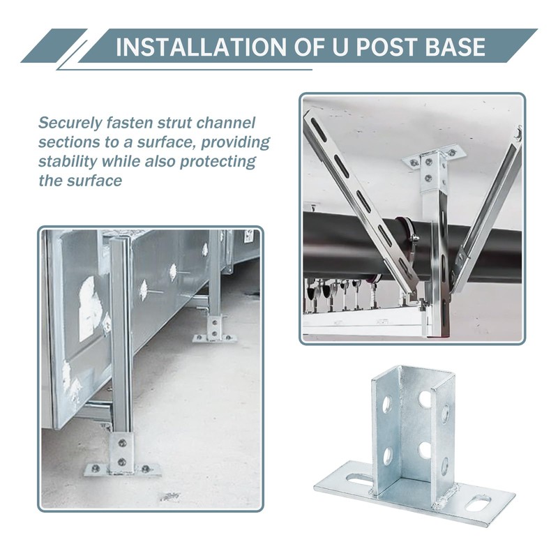 LAICCUM 4 Pack Strut Post Bases for Single Channel 1