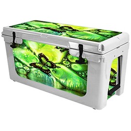 MightySkins (Cooler Not Included) Skin Compatible with RTIC 65 Cooler (2017 Model) - Mystical Butterfly | Protective, Durable, and Unique Vinyl Decal wrap Cover | Easy to Apply | Made in The USA