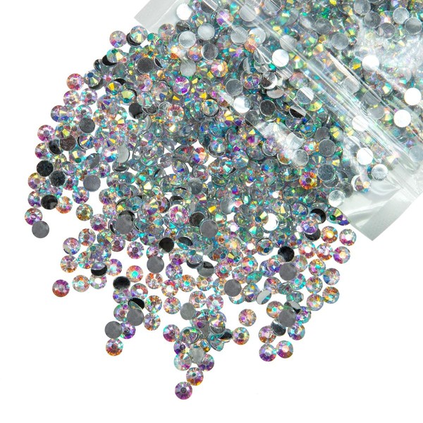 qiipii qiipii 620PCS 6mm Crystal AB Resin Rhinestones for Crafting