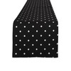 DII Polka Dot Kitchen Collection, Table Runner, 14x72, Black/White Reversible