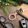 Gjinxi Leather AA Coin Holder Keychain for Standard Challange Coin,