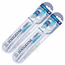 Sensodyne expert toothbrush Soft with 20 x slimmer bristle tips & tongue cleaner - 2 ct Blister Pack of 1 - Comparable to Sensodyne Precision toothbrush