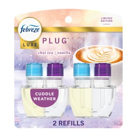 Febreze Odor-Fighting Fade Defy PLUG Air Freshener Cuddle Weather, .87 fl. oz. Oil Refill, 2 Count