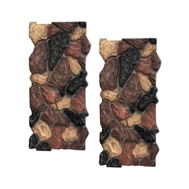 Lumizone High-Density Polyurethane Faux Stone Siding Panels for Interior Exterior Decor Covering Rock Panel PU Chaos Stone NO.5 (2, A-5, 47.24"×22.04")
