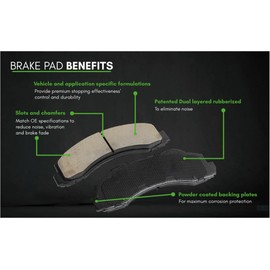 Approved Performance C3796P Front & Rear Set of Carbon Fiber Ceramic Disc Brake Pads Fits 2001-2010 PT Cruiser and 2003-2005 Dodge Neon SRT4 Model