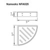Nameeks NFA025 Shower Basket, One Size, Chrome