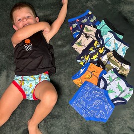 BIG ELEPHANT 10-Packs Training Underwear Absorbent Toddler Potty Trained Pants for Boys and Girls, 3T